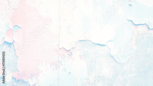 A vibrant wall painting featuring soft pastel colors, blending shades of pink, blue, and yellow, creating a serene and uplifting atmosphere.