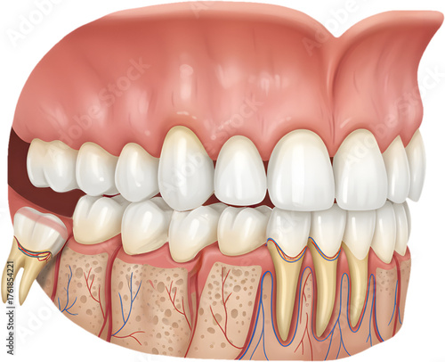 wisdom teeth healthy medical care dental human mouth illustration
