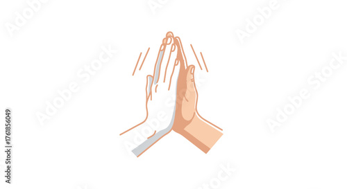 Two Hands High-Fiving in a Gesture of Agreement and Celebration.