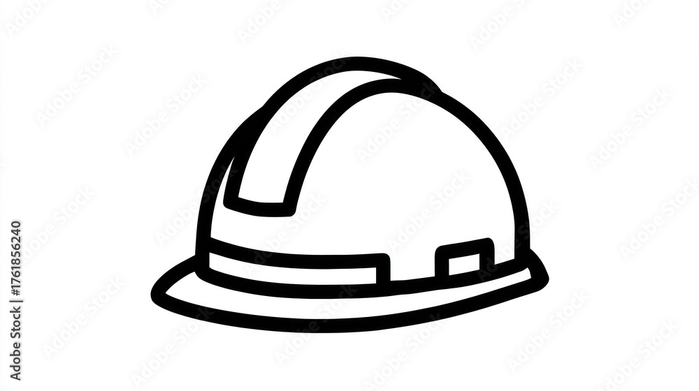 Fototapeta premium Simple safety helmet illustration
