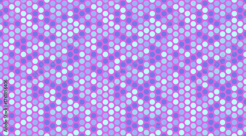 Abstract pastel purple and blue polka dot pattern.  Perfect for backgrounds, website design, textiles, and playful branding.