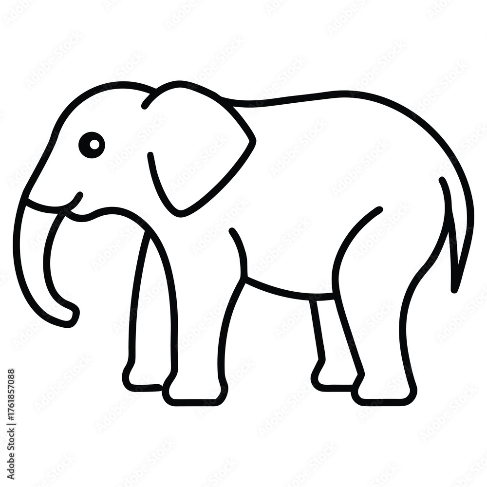 Fototapeta premium elephant silhouette vector art
