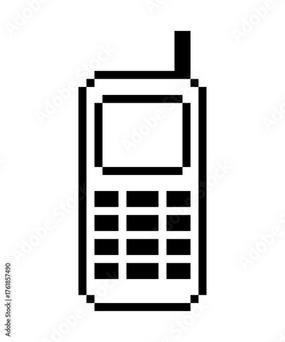 Wallpaper Mural Pixel art vintage mobile phone icon. Minimalist retro 8-bit design. Torontodigital.ca