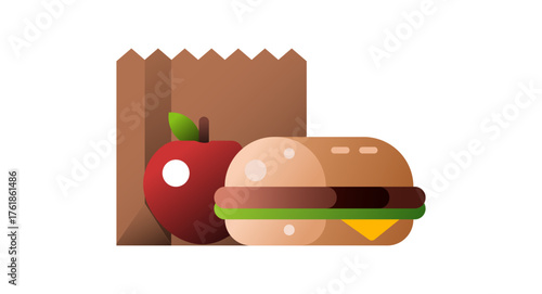 Flat vector illustration of ham and meat pieces. Suitable for butcher shop logos, food packaging, or recipe designs.
