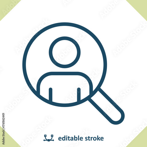 Magnifying Glass With User Avatar Icon