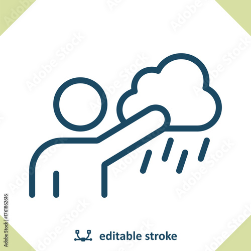 Meteorologist Icon. Weather Man, Weatherman, Forecast