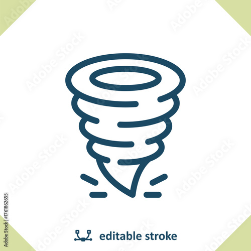 Tornado Icon. Weather, Twister, Whirlwind, Cyclone