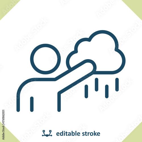 Meteorologist Icon. Weather Man, Weatherman, Forecast