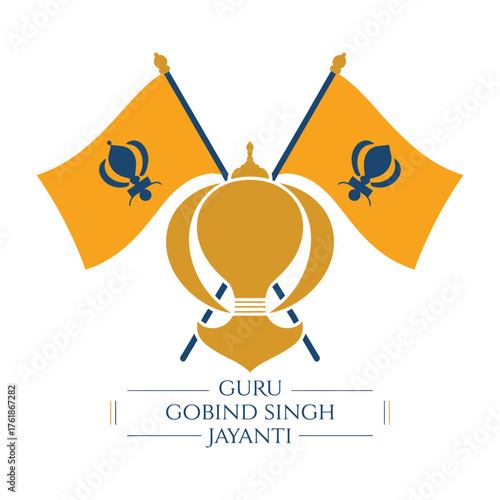 Elegant Guru Gobind Singh Jayanti Vector Illustration.