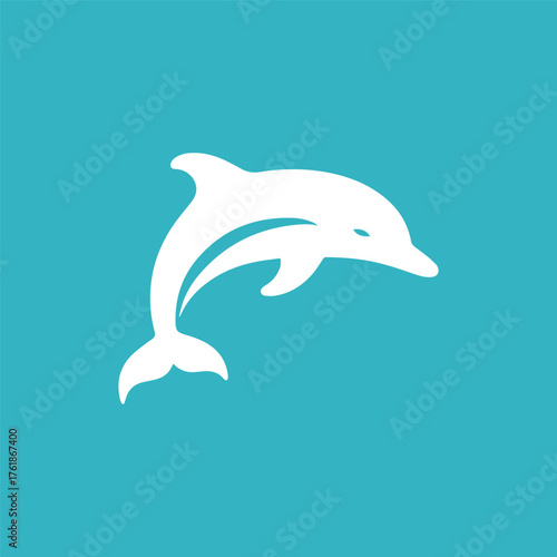 Silhouette style minimal dolphin t-shirt design featuring sleek black vector art of a playful dolphin, perfect for ocean lovers, marine life enthusiasts, beach fashion fans, summer apparel, and modern