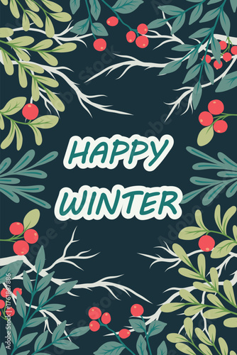 Lovely hand drawn Christmas design with text and decoration, elegant template - great for invitations, cards, banners, wallpaper - vector design.