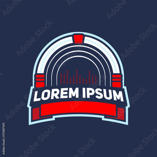 Retro Jukebox Audio Logo Badge