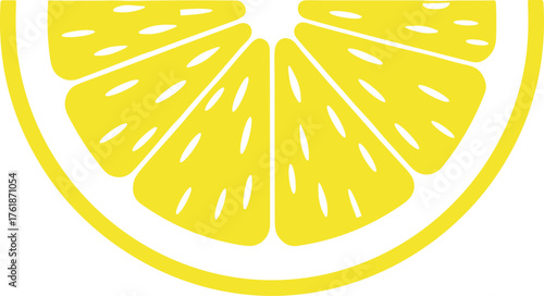 Close-up of a bright yellow lemon slice