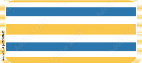 Beach Towel With Blue and Yellow Stripes