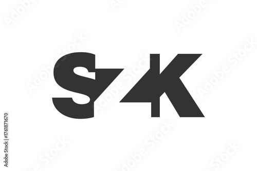 SZK logo design. Initial letter S Z K bold font style for tech startups, consulting, corporate branding. Creative company name, headlines typography identity, trendy logotype.