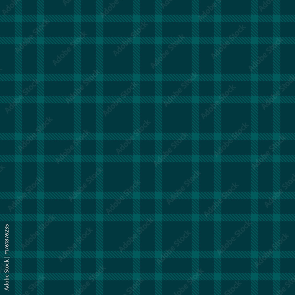 Fototapeta premium Teal plaid pattern. Classic textile design, perfect for backgrounds, fashion, or graphic projects. Timeless, versatile, sophisticated.