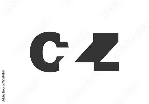 CZZ logo design. Initial letter C Z Z bold font style for tech startups, consulting, corporate branding. Creative company name, headlines typography identity, trendy logotype.