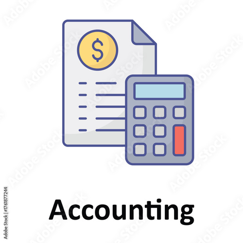 Accounting Vector Icon which can easily modify or edit