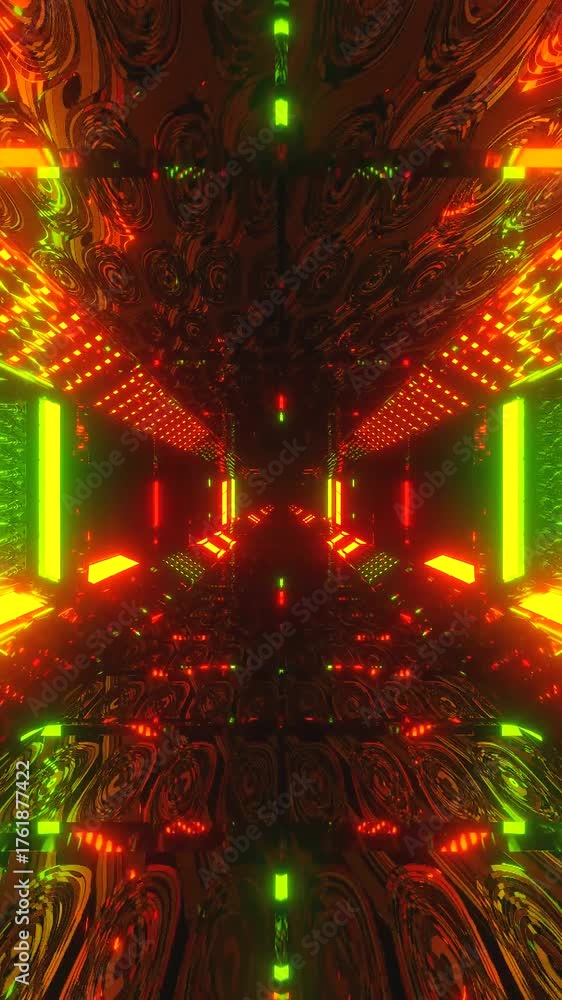 Colorful tunnel video vj loop creates a seamless visual experience for immersive displays and relaxing screensavers