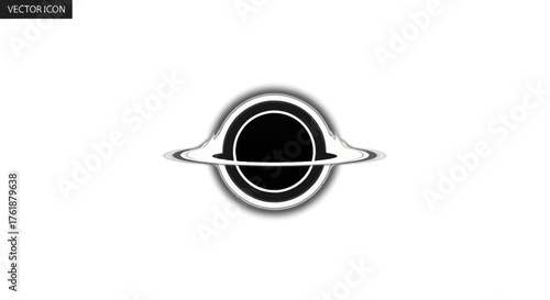 Stylized illustration of a black hole with accretion disk.