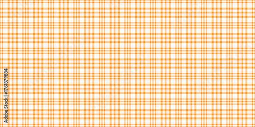 Crisp, orange and white plaid pattern. Versatile for backgrounds, textiles, or graphics. Offers a touch of rustic charm with endless design possibilities.