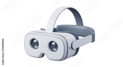 Modern White Virtual Reality Headset for Immersive Digital Experience.