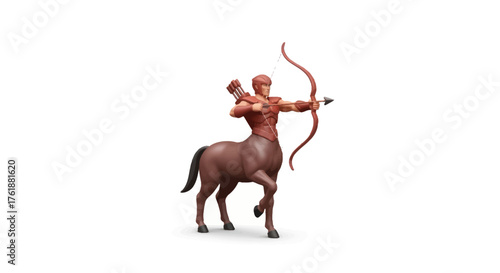 Mythical Centaur Archer with Bow and Arrow Zodiac Symbol.