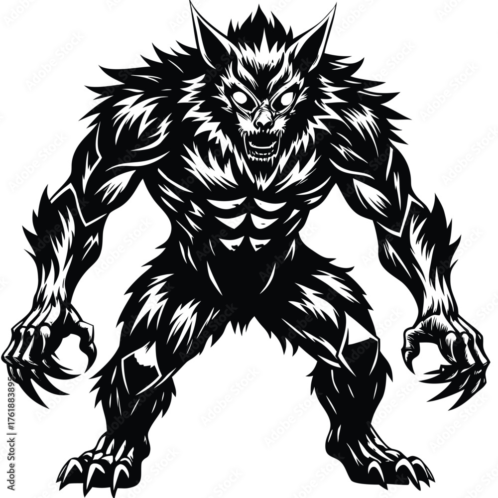 Obraz premium A huge, terrifying monster-like man