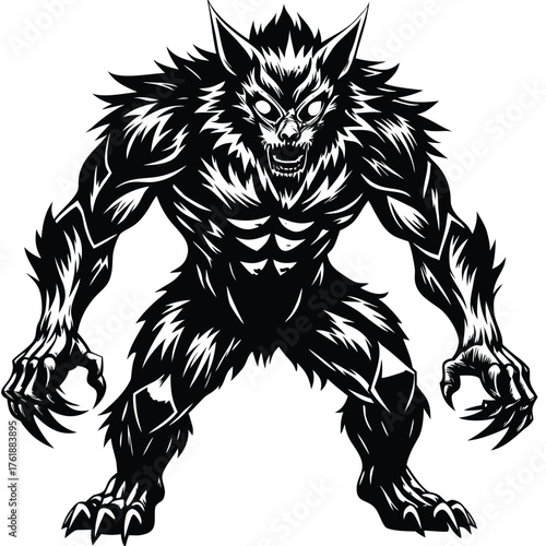 A huge, terrifying monster-like man