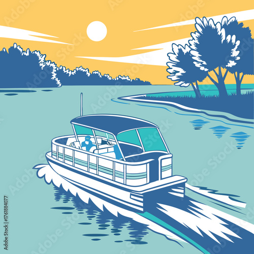 Pontoon vector Design File, Pontoon vector File, Pontoon vector Eps File