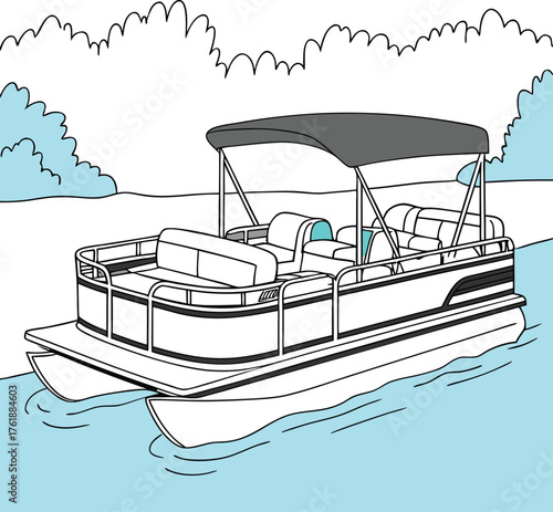 Pontoon vector Design File, Pontoon vector File, Pontoon vector Eps File