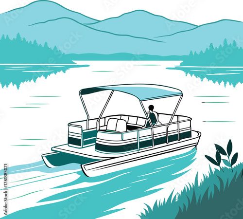 Pontoon vector Design File, Pontoon vector File, Pontoon vector Eps File
