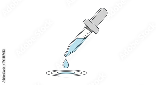 Dropper dispensing liquid onto a petri dish for scientific research.