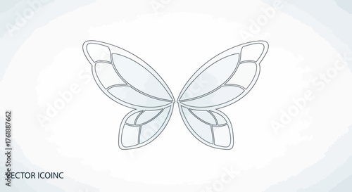 Delicate translucent butterfly wings with a subtle gradient effect.