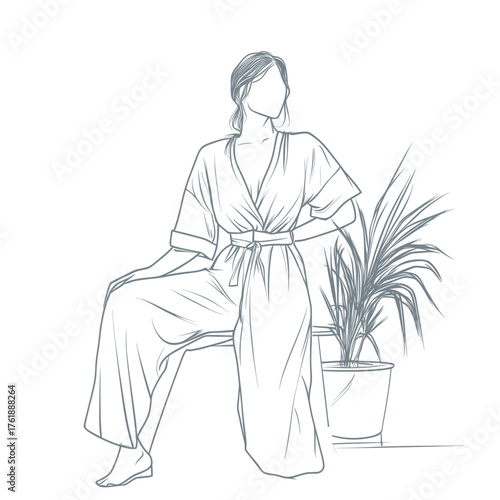 simple vector design of luxury loungewear