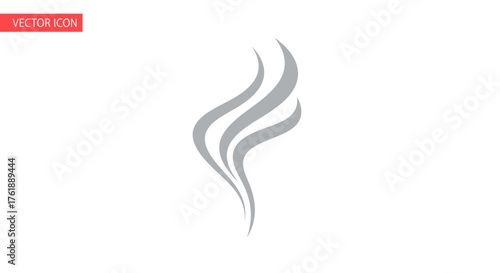 Stylized Grey Smoke Wisps Rising Upwards.