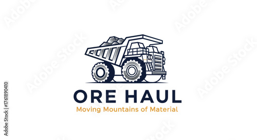 Ore Haul Mining Truck Illustration.