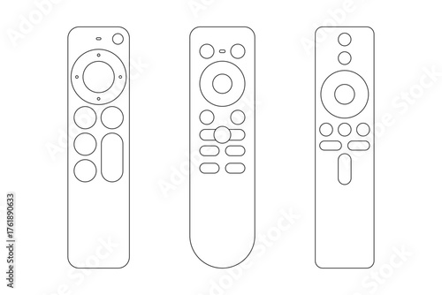 Modern TV remote/controller wireframe!
