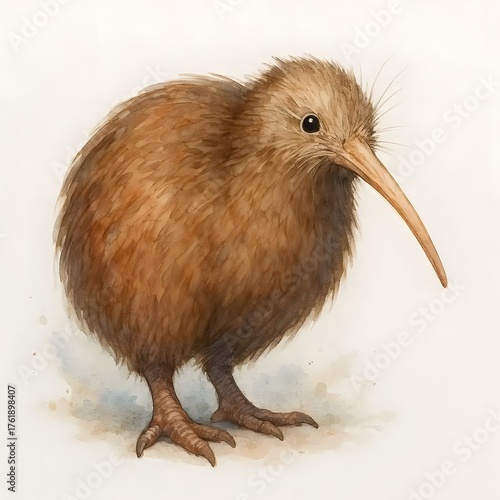 키위새, 수채화, jpeg (kiwi bird, water colour, jpeg)