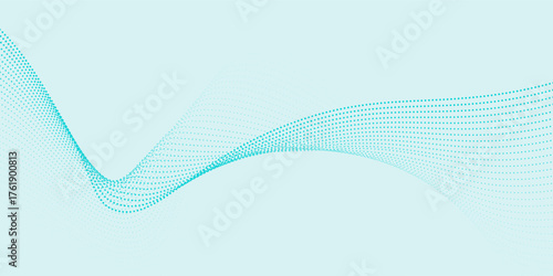 Abstract blue smooth waves on white background smooth dots simple wave modern flowingn nice good