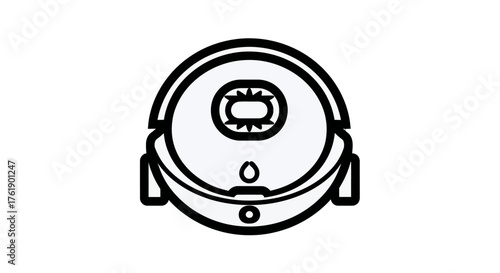 Robotic Vacuum Cleaner Icon Automated Cleaning Device Smart Home Technology.