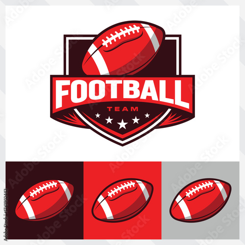 American football logo vector template emblem style. Suitable for sport t shirt design and logo design.