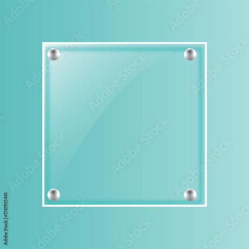 Glass frame in realistic style
