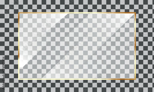 Glass frame in realistic style