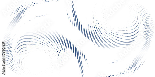 dots particles nice wave pattern halftone black gradient curve shape blue abstract.