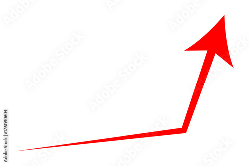 Red arrow up - Red arrow for business graph
