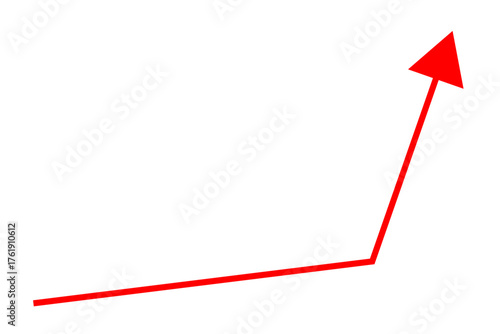Red arrow up - Red arrow for business graph
