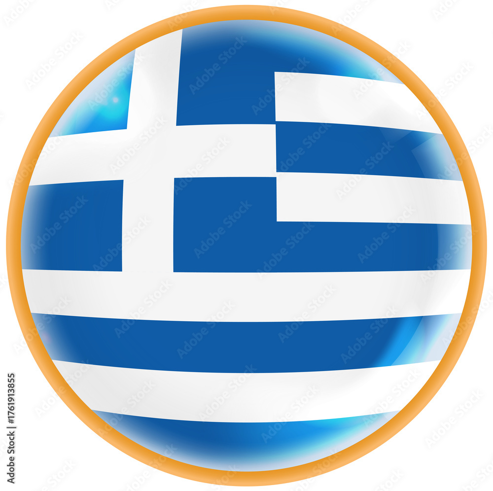 Obraz premium greece flag button