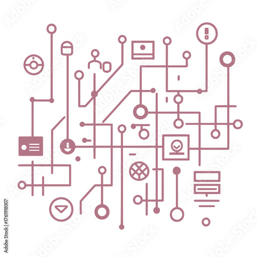creative hand drawn vector illustration of network vulnerability