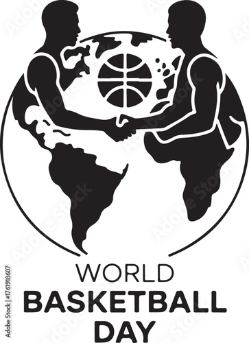 Global basketball celebration promoting unity and sportsmanship with diverse colors